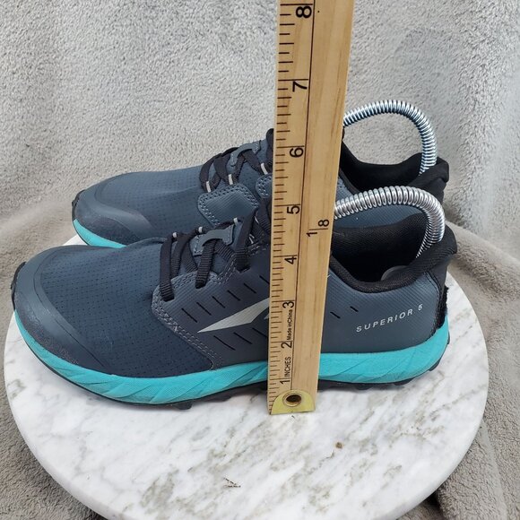 Altra Shoes Womens Size 6.5 Navy Blue Textile Superior 5 Anatomical Sneakers - Picture 2 of 11